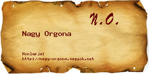 Nagy Orgona névjegykártya